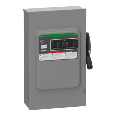 Interruptor De Seguridad, Uso Pesado, Con Fusible, Ventana De Visualización, Nema 3R, 600 V, 200 A, 3 Polos - VH364R