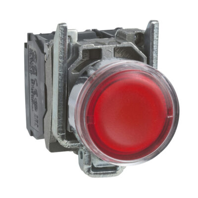 Pulsador Rojo Luminoso Diametro 22 - Retorno Resorte Nivelado - 250 V - 1 Na + 1 Nc - XB4BW3465