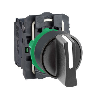 Selector Negro Diametro 22 Mango De 3 Posiciones - 2 Na - XB5AD33
