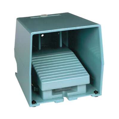 Xpe-M Conmutador Pedal Sencillo - Con Cubierta - Metálico - Azul - 2 Nc + 2 Na - XPEM311