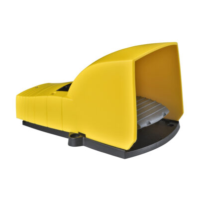 Single Foot Switch - Ip55 - With Cover - Plastic - Yellow - 2 Nc + No - XPEY711