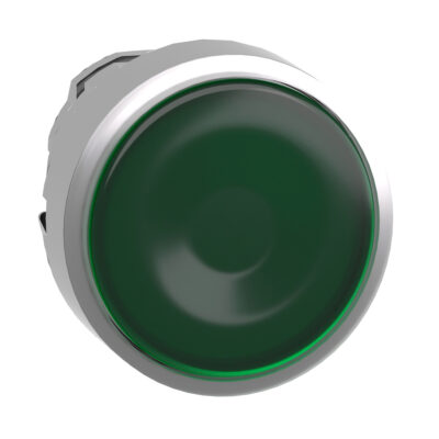 Cabeza De Pulsador Iluminado - Diametro 22 - Verde - Para La Inserción De La Leyenda - ZB4BA38