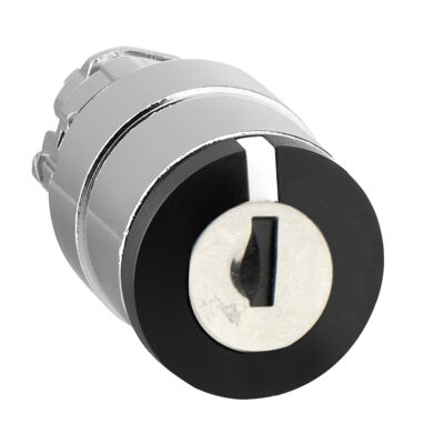 Cabezal Schneider Electric Harmony Xb4 Con Llave, 22 Mm, Negro, Embellecedor De Metal, 3 Polos  Quedarse Quieto - ZB4BG3