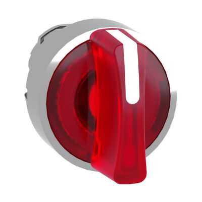 Cabeza Selector Selector Iluminado -3 Posiciones - Diametro 22 - Rojo - ZB4BK1343