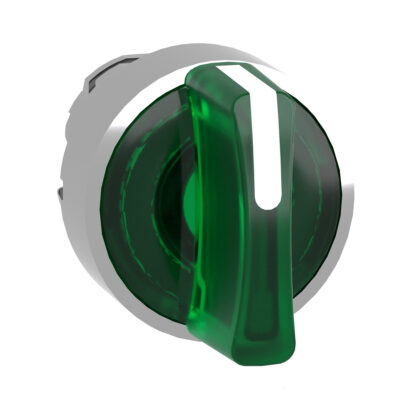 Cabeza Selector Selector Iluminado -3 Posiciones - Diametro 22 - Verde - ZB4BK1533