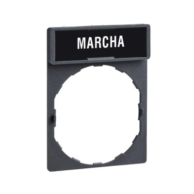 Portaetiqueta 30 X 40 Mm Estándar - Diametro 22 - Con Leyenda Marcha - ZBY2403