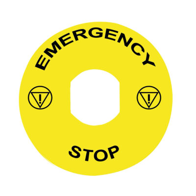 Etiqueta Emergency Stop 90Mm - ZBY8330