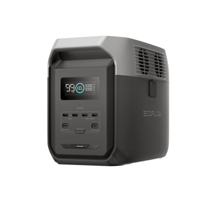 Estación de Energía Portátil Delta 3 1536Wh Litio LFP / 6 AC 1800 W (Max. 3600W) / 2 USB-C 100W / Capacidad para Aumentar Respaldo / Cargador de Coche 10A a 12.6V / Conectividad WiFi y Bluetooth (App) / Carga Solar 500W Max. - EFD31500