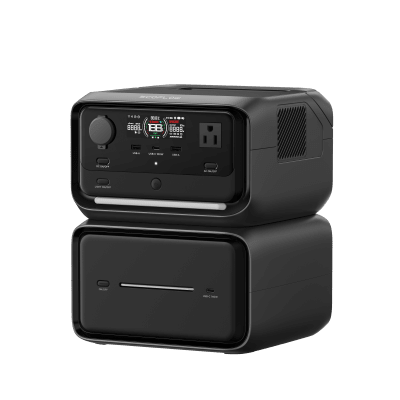 EcoFlow River 3 | Estación de Energía Portátil 858Wh Litio LFP / 2 AC 300 W (Max. 550W) / 1 USB-C 100W / 2 USB -A 12W / Cargador de Coche 8A a 12 o 24V / Conectividad WiFi y Bluetooth (App) / Carga Solar 110W Max. - EFR3MAXPL