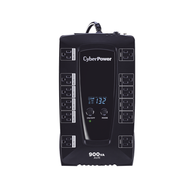 No Break CyberPower AVRG900LCD Línea Interactiva, 480W, 900VA, Entrada 90V - 148V, Salida 120V, 12 Salidas