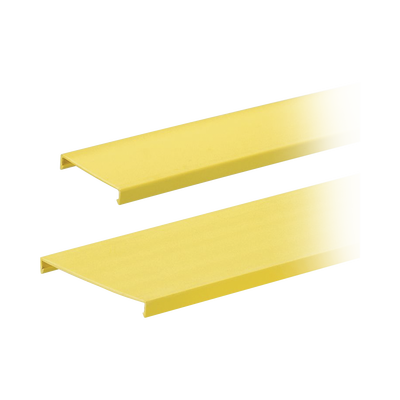 Tapa para Canaleta Ranurada, de 4 in de Ancho, 1828.8 mm de Largo, Color Amarillo  C4YL6