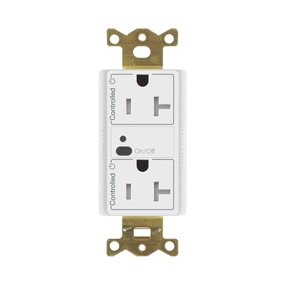 Receptáculo inalámbrico Lutron VIVE / 20 A, control inteligente en los 2 conectores.: CAR2S20DTRWH