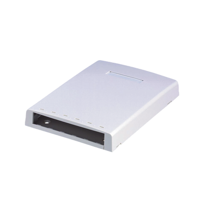 Caja de Montaje en Superficie, Con Accesorio para Resguardo de Fibra Óptica, Para 6 Módulos Mini-Com, Color Blanco  CBXF6WH-AY