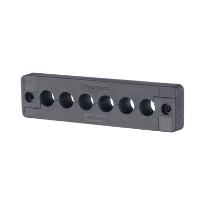 Pasacables de 6 Orificios en Línea 4.41" X 0.67" IP65, para Cables Terminados, Color Negro CEST2-A6 | Humberto Chacon Pasacables de 6 Orificios en Línea 4.41" X 0.67" IP65, para Cables Terminados, Color Negro CEST2-A6