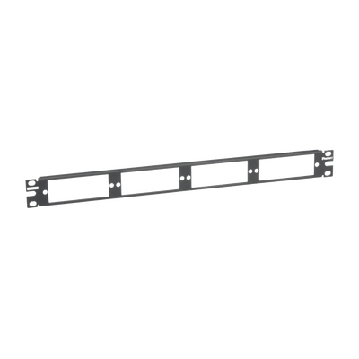 Patch Panel de Fibra Óptica, Para 4 Placas Acopladoras FAP o FMP, Color Negro, 1UR  CFAPPBL1