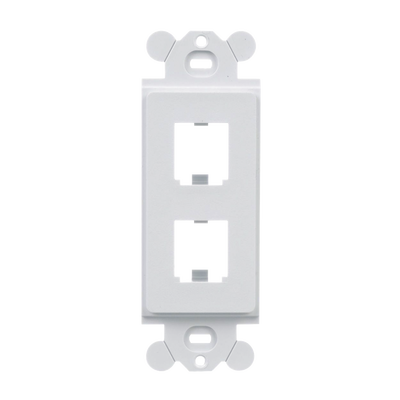 Marco de Módulo Dúplex, Para Placas Frontales Estándar GFCI, Acepta 2 Módulos Mini-Com, Color Blanco          CFG2WH
