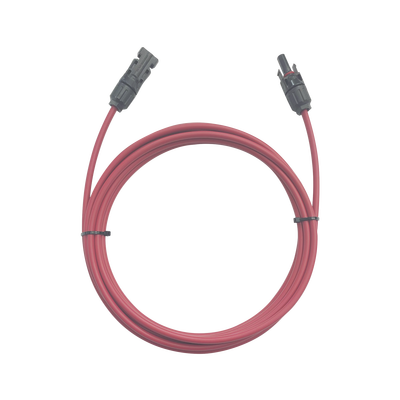 Cable Fotovoltaico / 1 metro / Color Rojo / Calibre 10 AWG / Terminal MC4-Macho y Hembra en  ambos extremos   CFMC41MRED