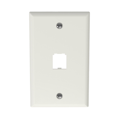 Placa de Pared Vertical Clásica, Salida Para 1 Puerto Mini-Com, Color Blanco Mate  CFP1IW
