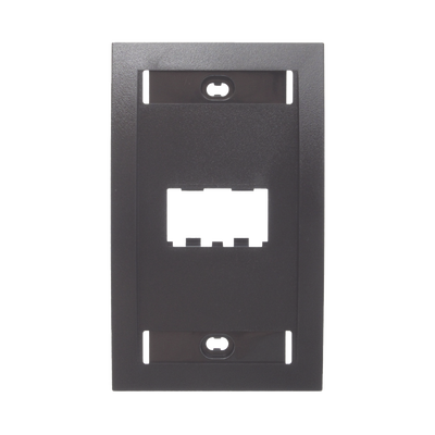 Placa de Pared Vertical Ejecutiva, Salida de 2 Puertos Mini-Com, Con Espacios Para Etiquetas, Color Negro  CFPE2BLY