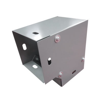 Derivación codo horizontal de 90 grados 100 x 100 mm, fabricado en lámina de acero al carbón  CH-DCH90100L