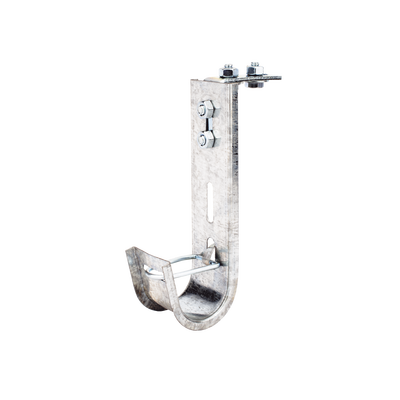 Soporte (Gancho) tipo J-Hook, hasta 14 cables Cat6, ideal para soportar cableado en los espacios de manipulación al aire, Para instalación en interior  CH-J38-EZ