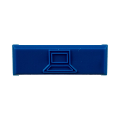 Paquete de 100 Iconos de Datos de Instalación a Presión, Para Jacks Mini-Com de Panduit, De Plástico, Color Azul  CIDBU-C