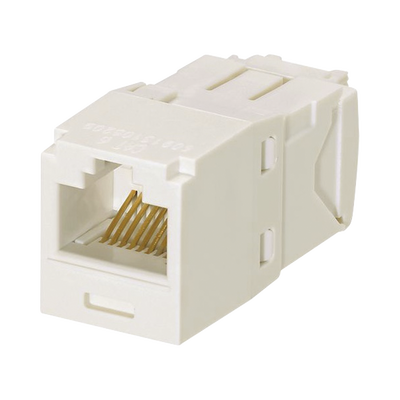 Conector Jack RJ45 Estilo TG, Mini-Com, Categoría 6, de 8 posiciones y 8 cables, Color Blanco Mate  CJ688TGIW