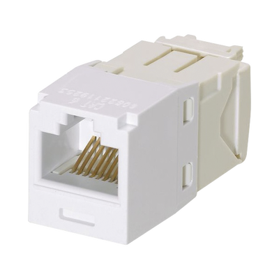 Conector Jack RJ45 Estilo TG, Mini-Com, Categoría 6, de 8 posiciones y 8 cables, Color Blanco  CJ688TGWH