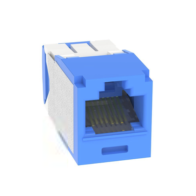 Conector Jack RJ45 Estilo TG, Mini-Com, Categoría 6A, Con Gel Resistente a la Corrosión, de 8 posiciones y 8 cables, Color Azul  CJE6X88TGBU