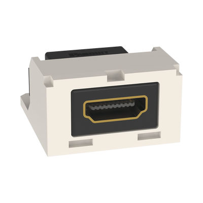 Módulo Acoplador HDMI 2.0, Hembra a Hembra Tipo-A, Categoría 2, Uso en 2 Puertos Mini-Com, Color Blanco Mate  CMHDMIIW