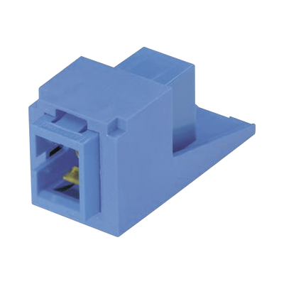 Módulo Acoplador SC Simplex, para Fibra Óptica Monomodo OS1/OS2, Tipo Mini-Com, Color Azul CMSBUSCZBU