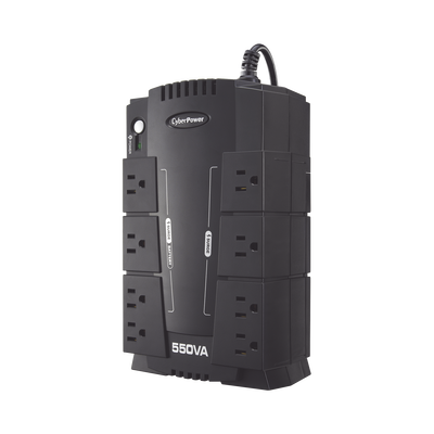 NO BREAK CYBERPOWER (CP550SLG) STANDBY 500VA / 330W, 8 X NEMA 5-15R, (4 RESPALDO Y 4 SUPRESIÓN) 3 AÑOS DE GARANTÍA INCLUYENDO BATERÍA. | Humberto Chacon NO BREAK CYBERPOWER (CP550SLG) STANDBY 500VA / 330W, 8 X NEMA 5-15R, (4 RESPALDO Y 4 SUPRESIÓN) 3 AÑOS DE GARANTÍA INCLUYENDO BATERÍA.