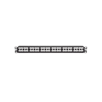 Panel de Parcheo Modular Mini-Com (Sin Conectores), Plano, Sin Blindaje, Alta Densidad, de 48 puertos, 1UR  CPP48HDWBLY