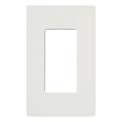 Placa de pared 1 espacio, para atenuador (dimmer), switch ó control remoto inalámbrico LUTRON.: CW1WH