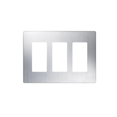 Placa de pared 3 espacio, para atenuador (dimmer), switch ó control remoto PICO inalámbrico.: CW3SS