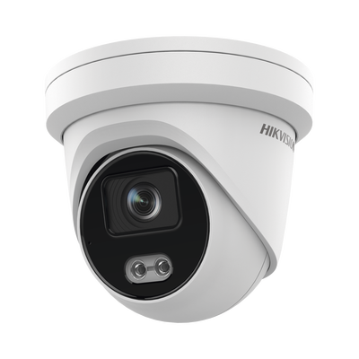 Turret IP 4 Megapixel / Imagen a color 24/7 / Lente 4 mm / Luz Blanca 40 mts / Exterior IP67 / Micrófono Integrado / WDR 120 dB / Audio y Alarma DS-2CD3347G2-LS(U)(C)
