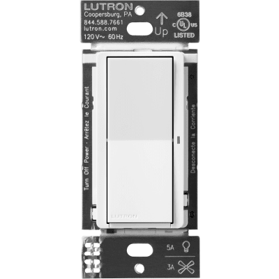 (Caseta Wireless) Interruptor Inteligente On/Off, requiere cable neutro. 5A, /120V: DVRF5NSWH