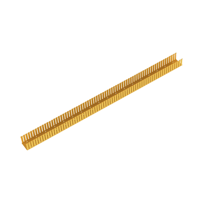 Canaleta Ranurada de PVC sin Tapa, Fiber-Duct™, 4 in de Ancho, 4 in de Alto y 1828.8 mm de Largo, Color Amarillo  E4X4YL6
