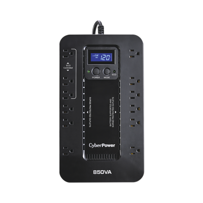 NO BREAK / UPS CYBERPOWER MODO ECO AHORRADOR 850 VA 510 WATTS 3 AÑOS DE GARANTÍA EN PILA Y EQUIPO EC850LCD