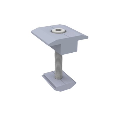 Sujetador Intermedio 30 mm para montaje de paneles solares en riel 5 Y 8    EPLMCN230