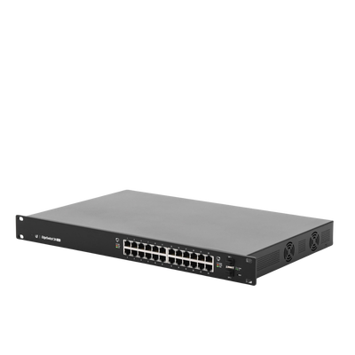 ES-24-250W, EdgeSwitch PoE 802.3at/af y PoE 24V, 24 x GigaEth, 2 x SFP, 250W, Para 19'' 1 UR