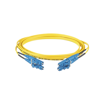 Jumper de Fibra Optica Monomodo 9/125 OS2, LC-LC Duplex, OFNR (Riser), Color Amarillo, 3 Metros  F92ERLNLNSNM003