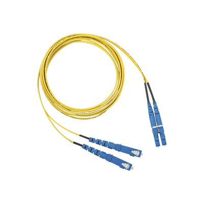 Jumper de Fibra Optica Monomodo 9/125 OS2, LC-SC Duplex, OFNR (Riser), Color Amarillo, 3 Metros  F92ERLNSNSNM003