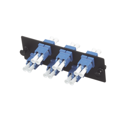 Placa Acopladora de Fibra Optica FAP, Con 6 Conectores LC Duplex (12 Fibras), Para Fibra Monomodo OS1/OS2, Color Azul  FAP6WBUDLCZ