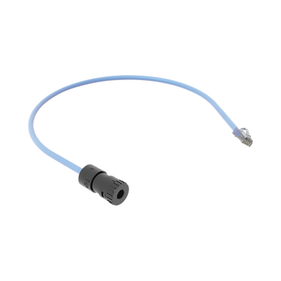 Cable de Conexión en Campo Jack a Plug RJ45, Categoría 6A, CMP (Plenum), 0.5 Metros, Color Azul FC-ICCP0.5MBU