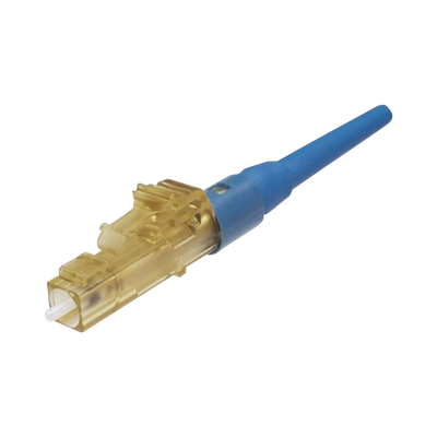 Conector de Fibra Óptica LC Simplex OptiCam, Monomodo 9/125 OS2, Pre-pulido, Color Azul  FLCSSCBUY