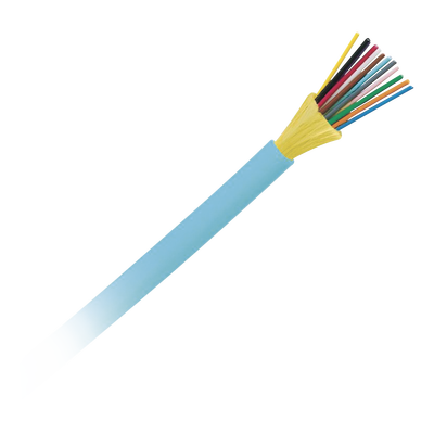 Cable de Fibra Óptica de 12 hilos, Multimodo OM4 50/125 Optimizada, Interior, Tight Buffer 900um, No Conductiva (Dieléctrica), OFNP (Plenum), Precio Por Metro  FODPZ12Y