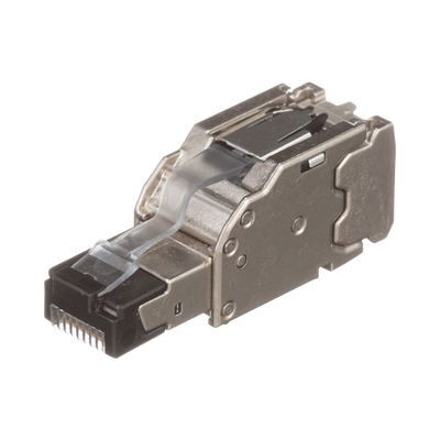 Plug RJ45 Blindado, Instalación Recta, Terminación en Campo Certificable, Compatible con Cat5e, Cat6 y Cat6A, Color Plata  FPS6X88MTG