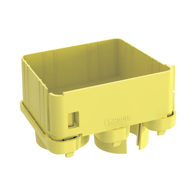 Tapa con 2 Salidas a Tubo de 1.5in (38mm), Para uso con Canaletas 4X4 FiberRunner™, Color Amarillo  FRIDT4X4LYL