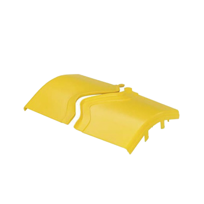 Tapa de Bajada Vertical Exterior de 45º, Para uso con Canaletas 12X4 FiberRunner™, Color Amarillo  FROV45SC12LYL
